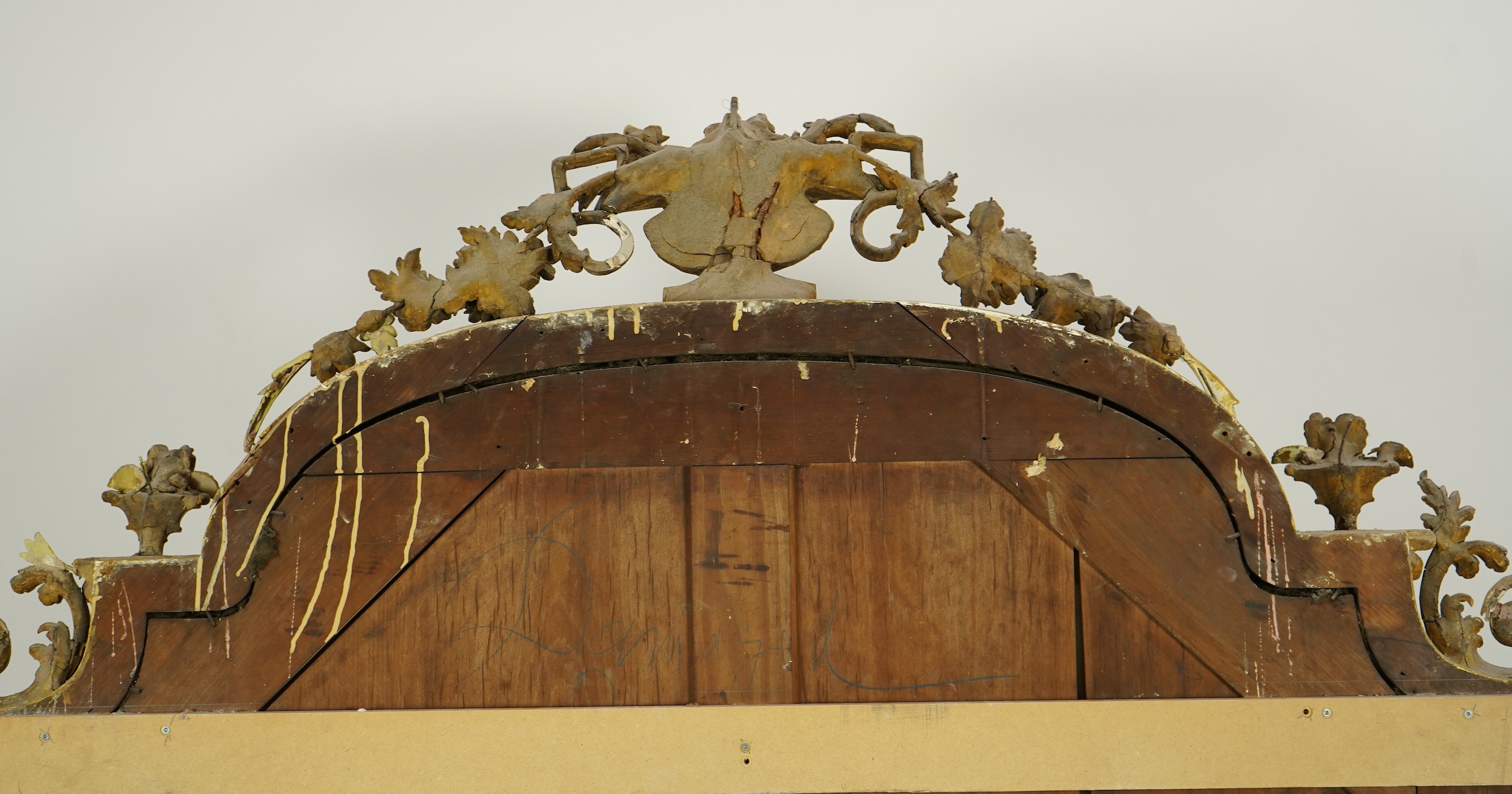 A Victorian giltwood and composition overmantel mirror